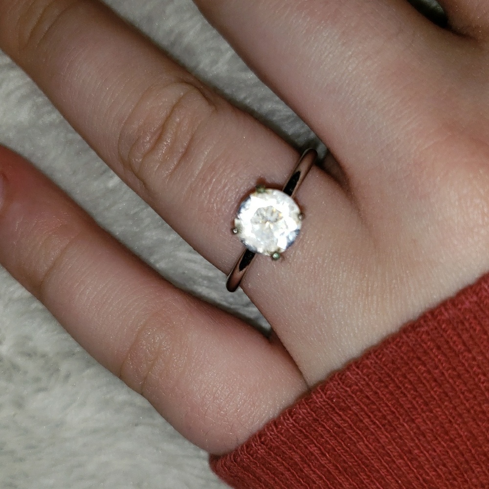 Silver Wedding Ring 1/2 ct